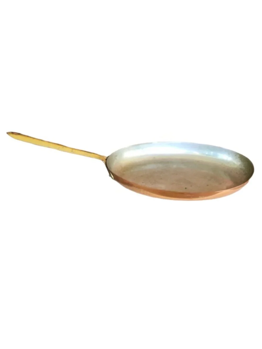 Vintage Oval Copper FISH Saute Pan 3 Rivet Brass Handle Made in Portugal